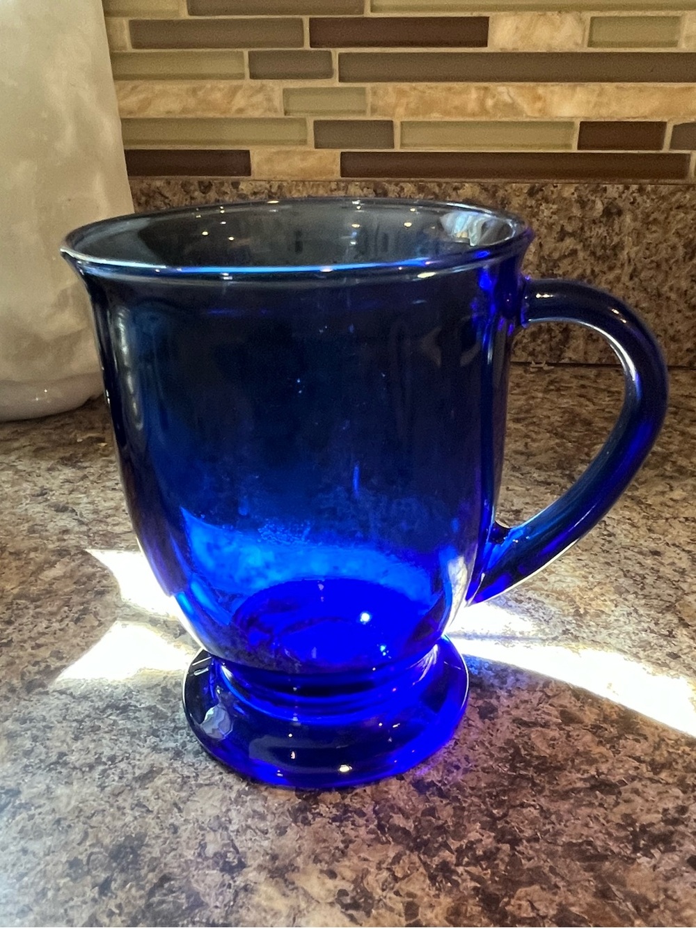 Anchor Hocking Cobalt Blue Glass Mug 16 oz.